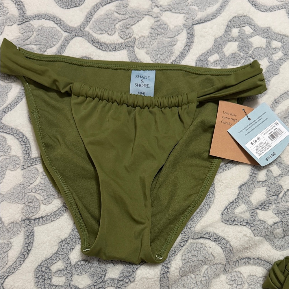 Shade & Shore Olive Green Bikini Bottom